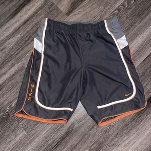 Nike Y2K Vintage‎ Orange Gray Swim Shorts Men's Size Medium Trunks Embroidered